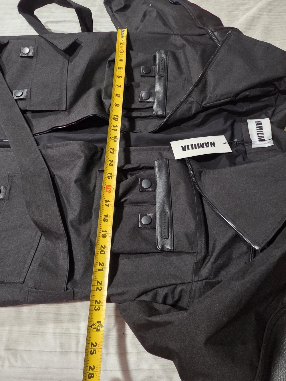 Namilia Inferno Transformer Jacket Coat Black Convertible Trench Goth Techwear S - Picture 9 of 11